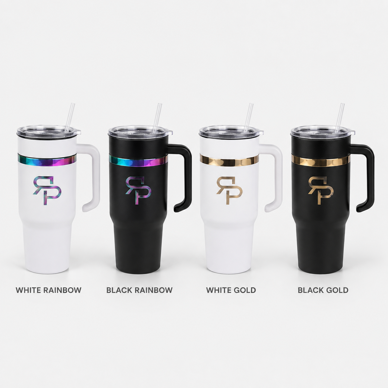 RSP Rainbow & Gold Electroplated Tumbler with Handle