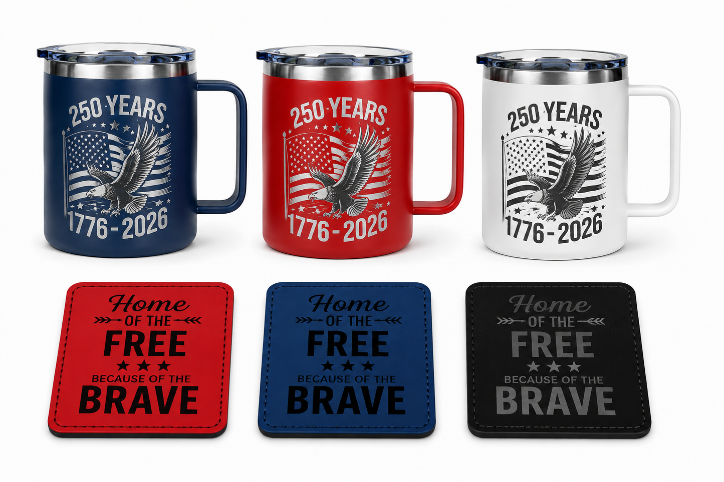 14oz Camping Mug 250 Years Independence Day