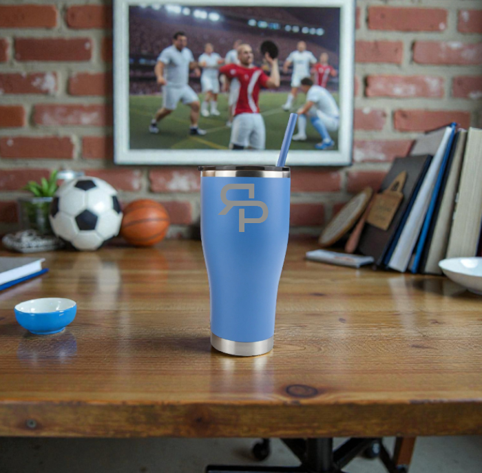 30oz CURVE TUMBLER WITH STRAW