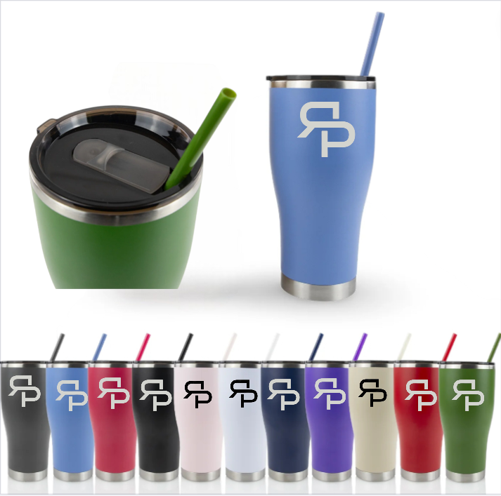30oz CURVE TUMBLER WITH STRAW