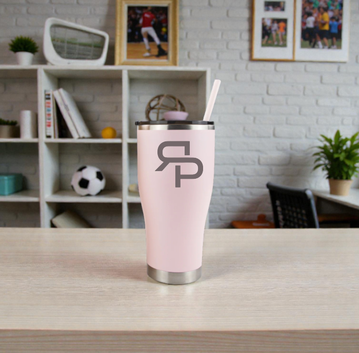 30oz CURVE TUMBLER WITH STRAW