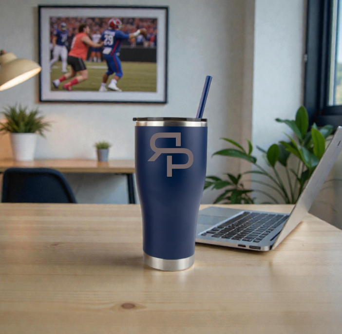 30oz CURVE TUMBLER WITH STRAW