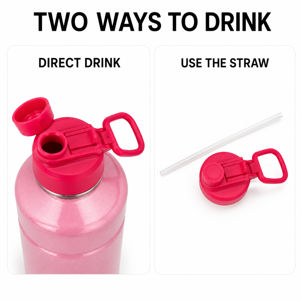 RSP 64 oz jug lid with direct-drink and straw options