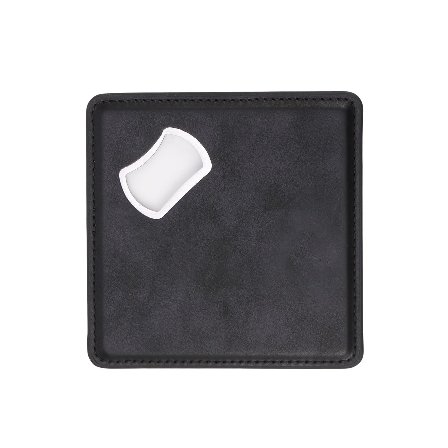 Black RSP personalized Laserette bottle opener coaster