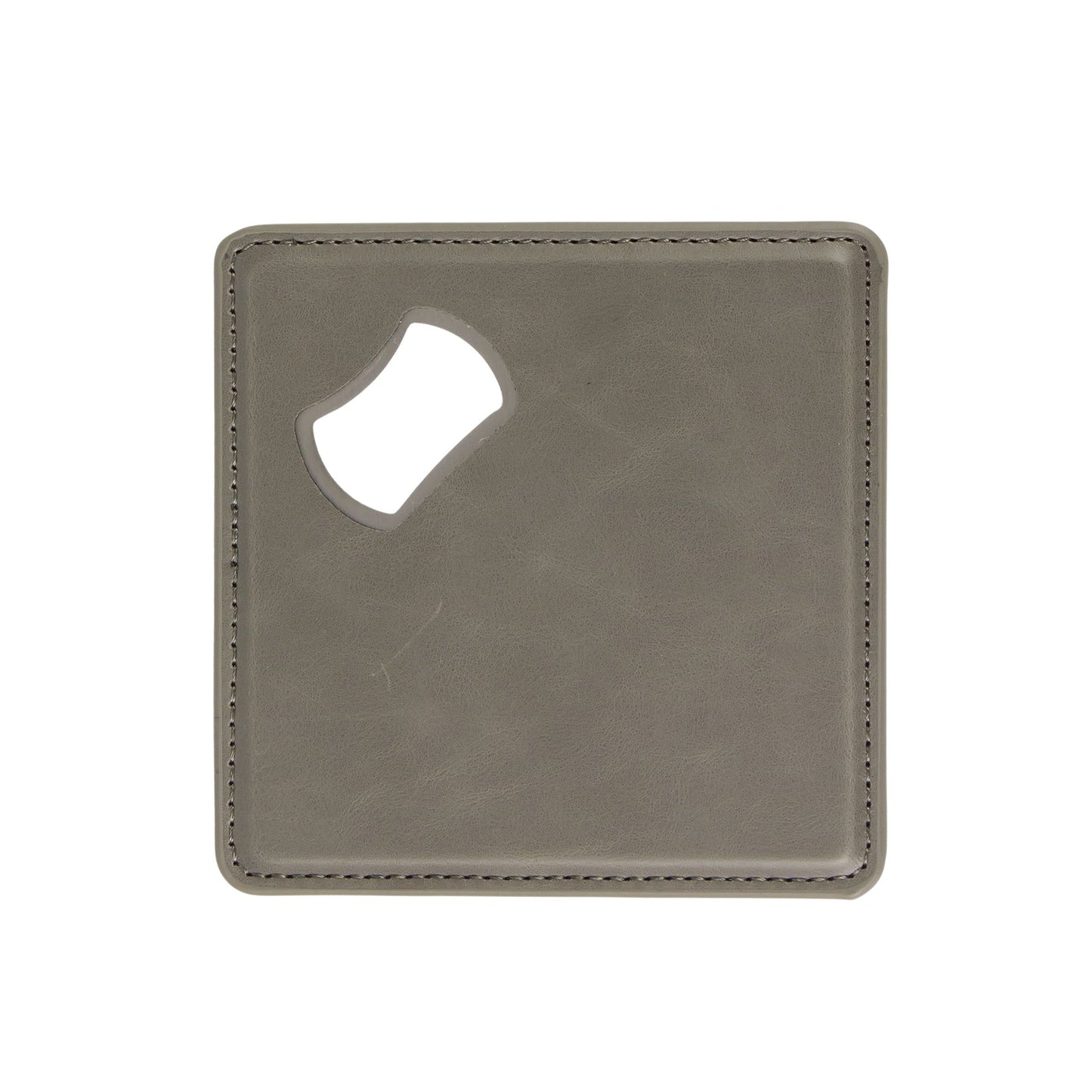 Gray RSP personalized Laserette bottle opener coaster