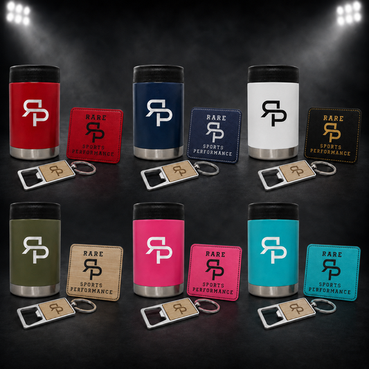 RSP Game Day Can Cooler Gift Set with six matching full-logo coasters